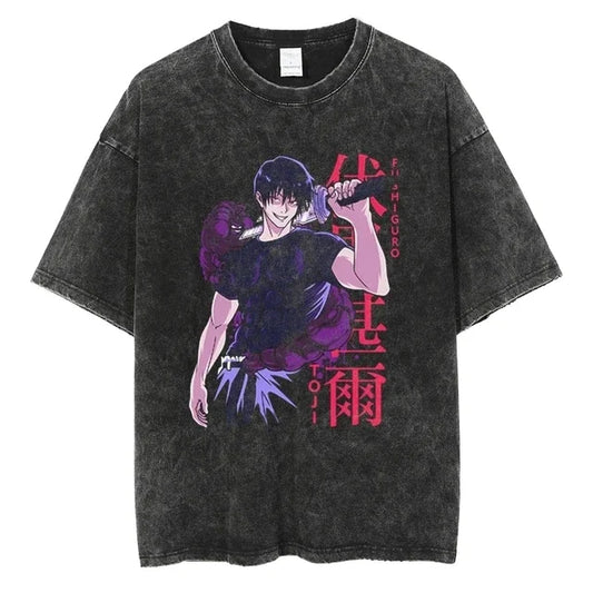 "Toji Slayer" Black Washed Vintage Tee