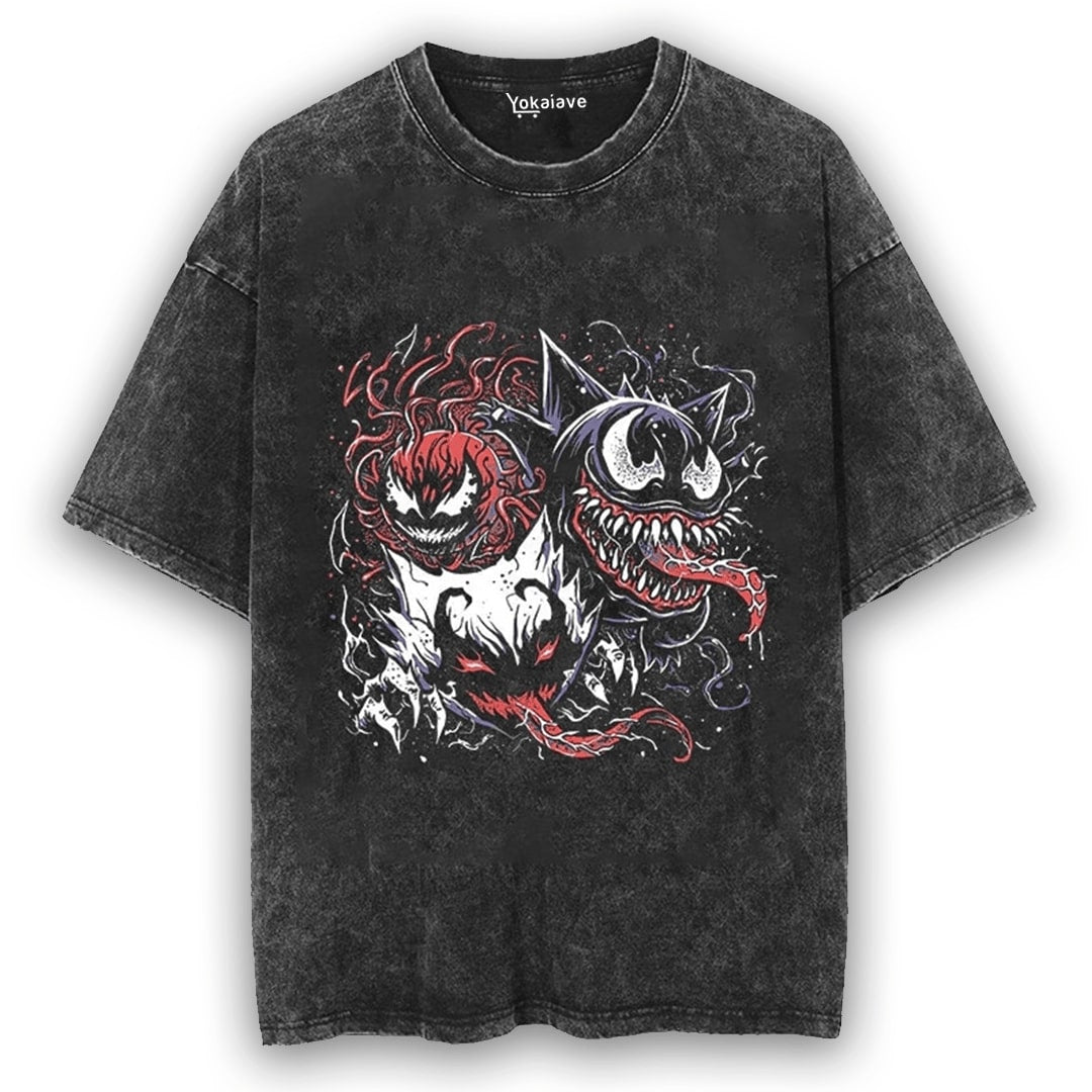 "Venomous Carnage" Black Washed Vintage Tee