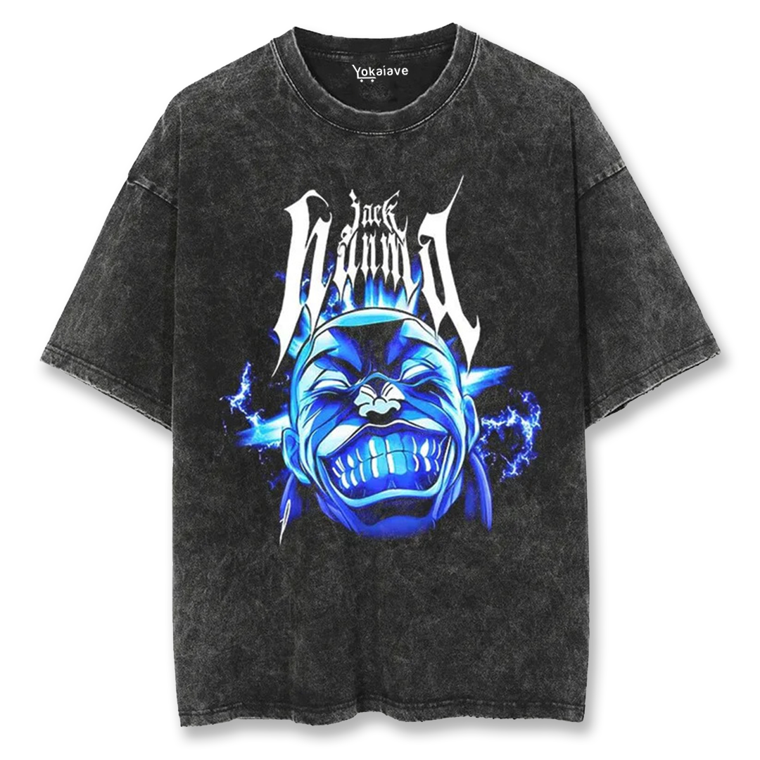 Jack Hanma Black Washed Vintage Tee