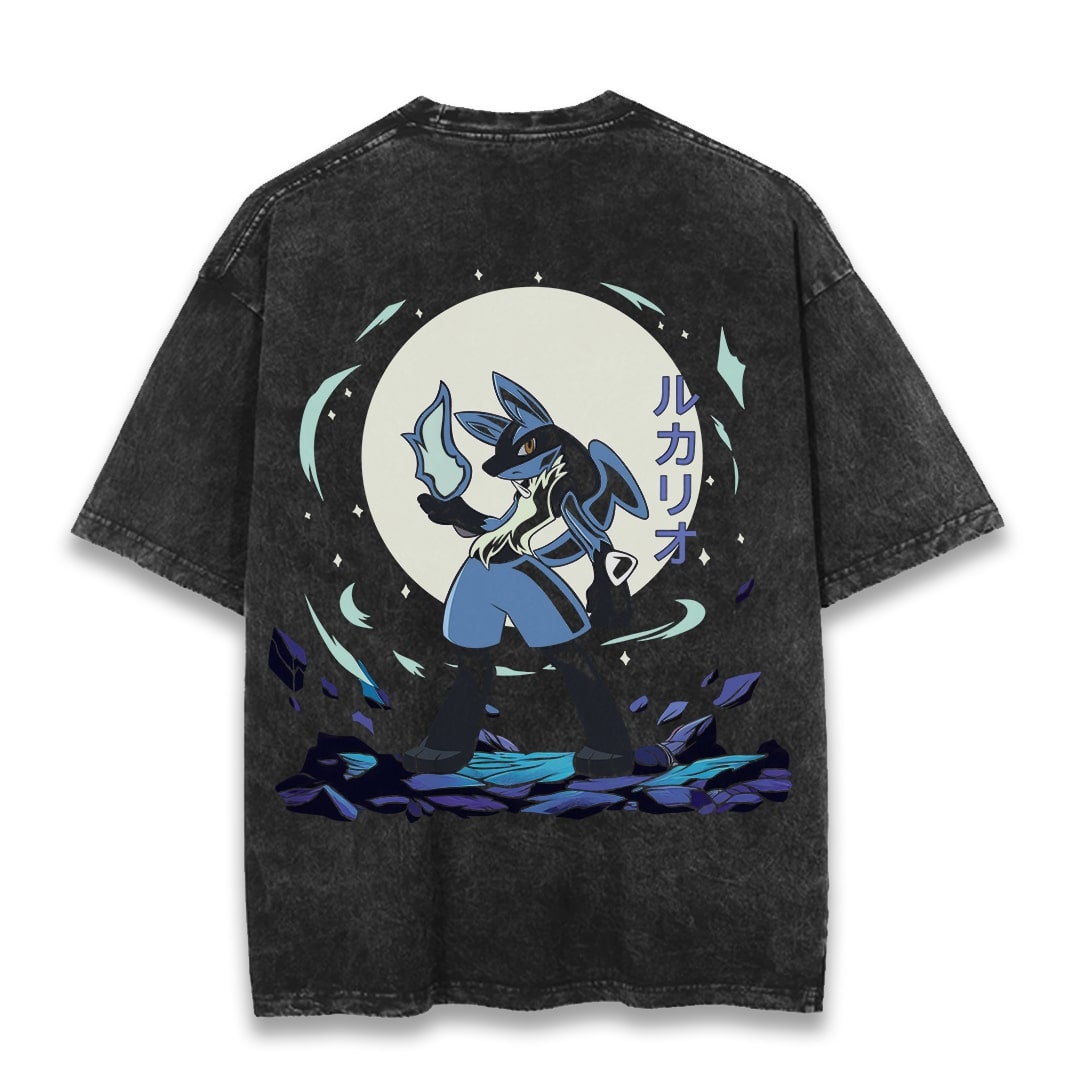 "Enchanted Lucario" Back Print Vintage Tee