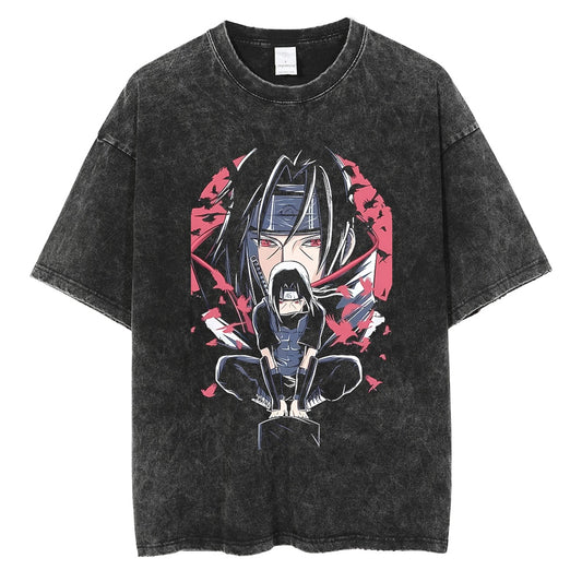 "Itachi Night Anbu" Black Washed Tee