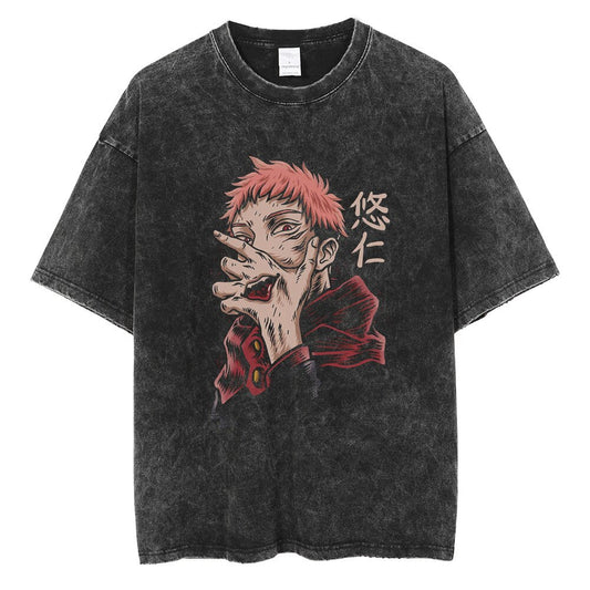 "Sukuna Possesion" Black Washed Vintage Tee