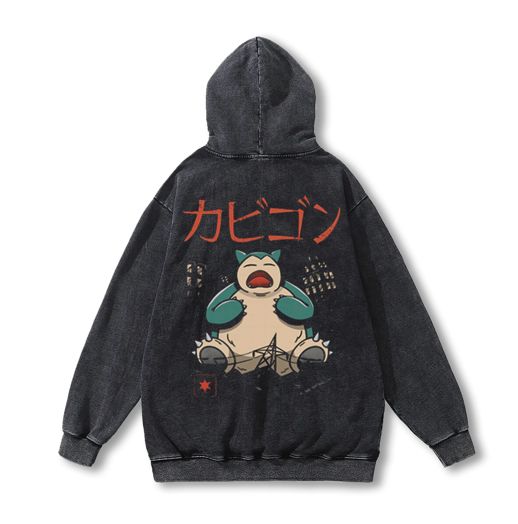 "Snorlax in the City" Vintage Hoodie