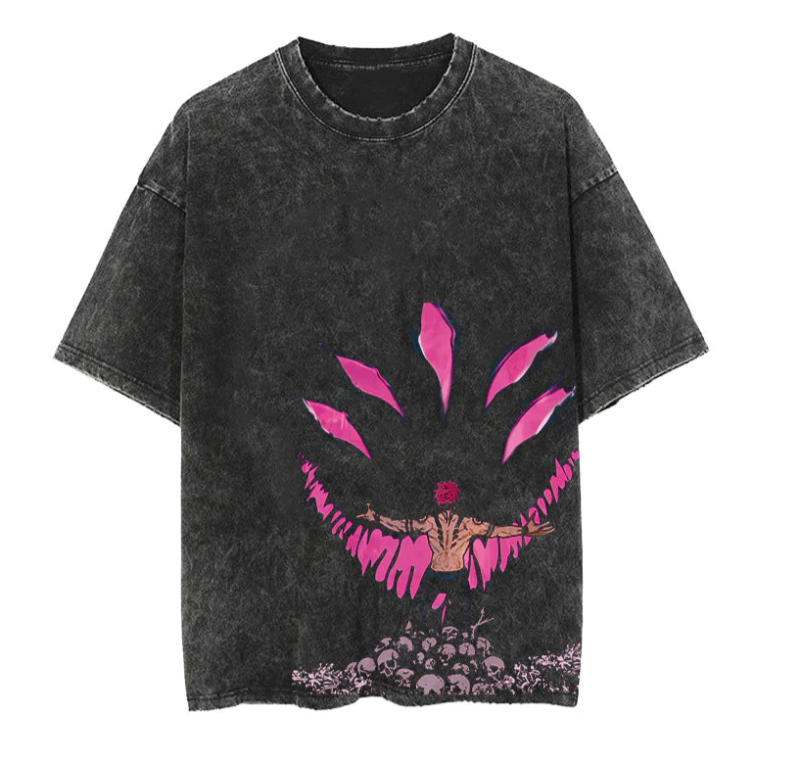 Sukuna Shrine Black Washed Vintage Tee