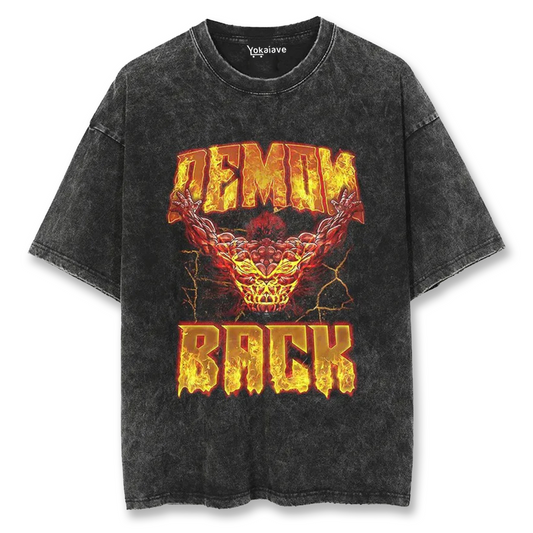 "Yujiro Demon" Black Washed Vintage Tee