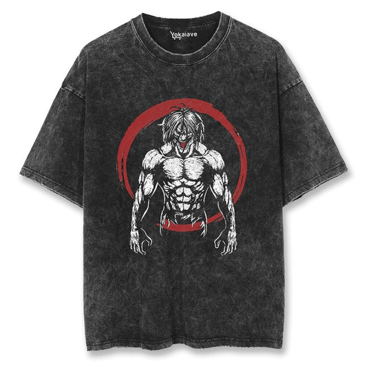 "Attack Titan" Black Washed Vintage Tee