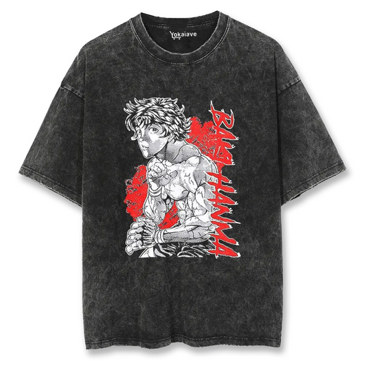 "Baki Resonance" Black Washed Vintage Tee