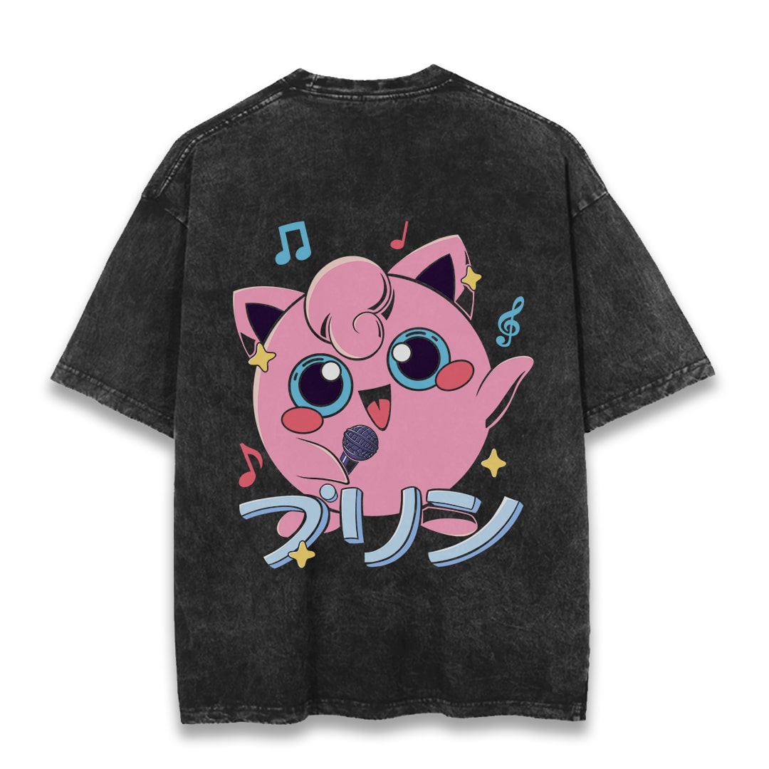 "JIgglypuff Lullaby" Back Print Vintage Tee