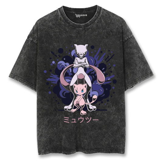 "Mew & Mewtwo Shadowburst" Vintage Tee