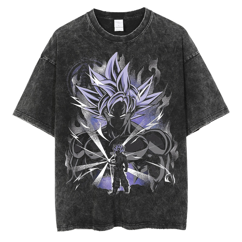 Ultra Instinct Goku Black Washed Vintage Tee