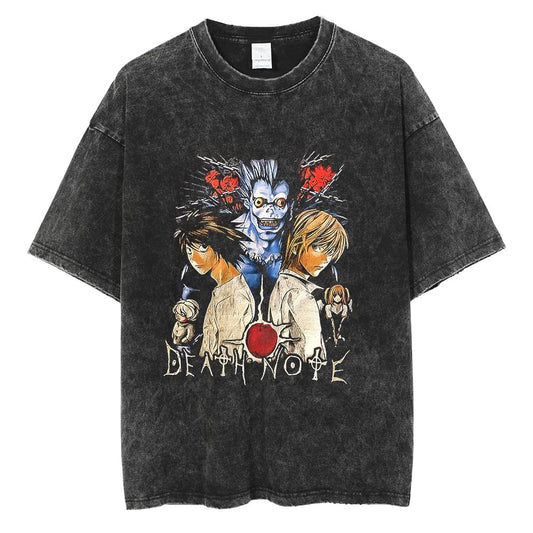 Death Note "Death Cast" Black Washed Vintage Tee