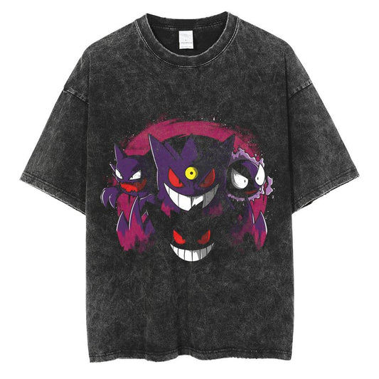 Mega Gengar Family Family Black Washed Vintage Tee