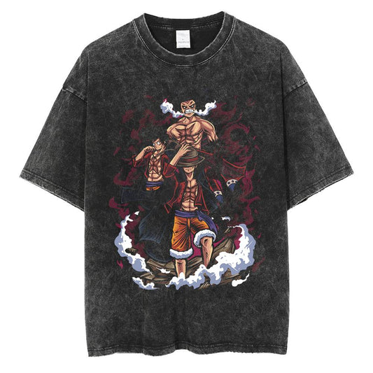 "Monkey D Luffy Devotion" Black Washed Vintage Tee