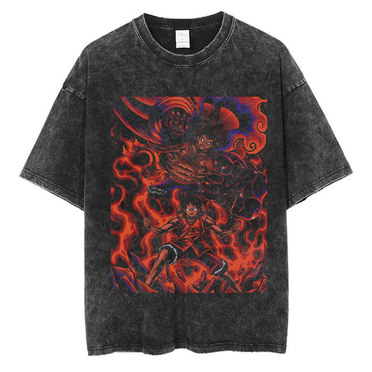 "Gear 4 Combustion" Black Washed Vintage Tee